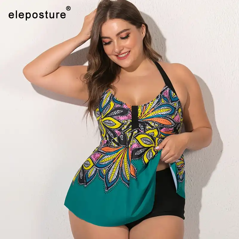 Tank top bathing suits plus size Clearance