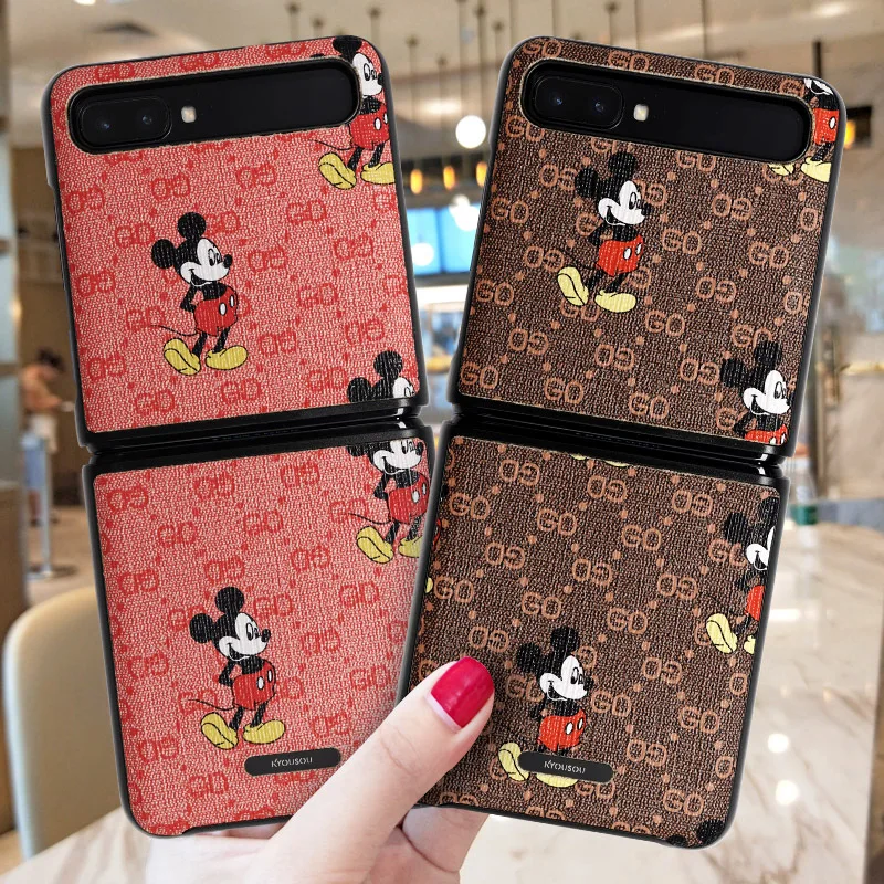 Disney certification for Samsung Galaxy Z Flip phone case zflip protective leather case