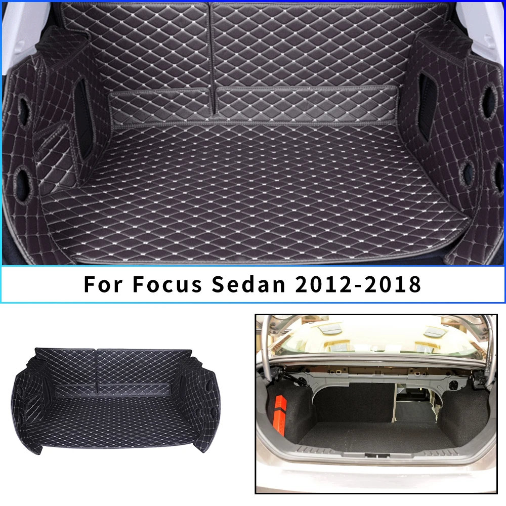 Кожаные коврики для багажника автомобиля Ford Focus Sedan 2012 2013 2015 2014 2016 2017 2018 |