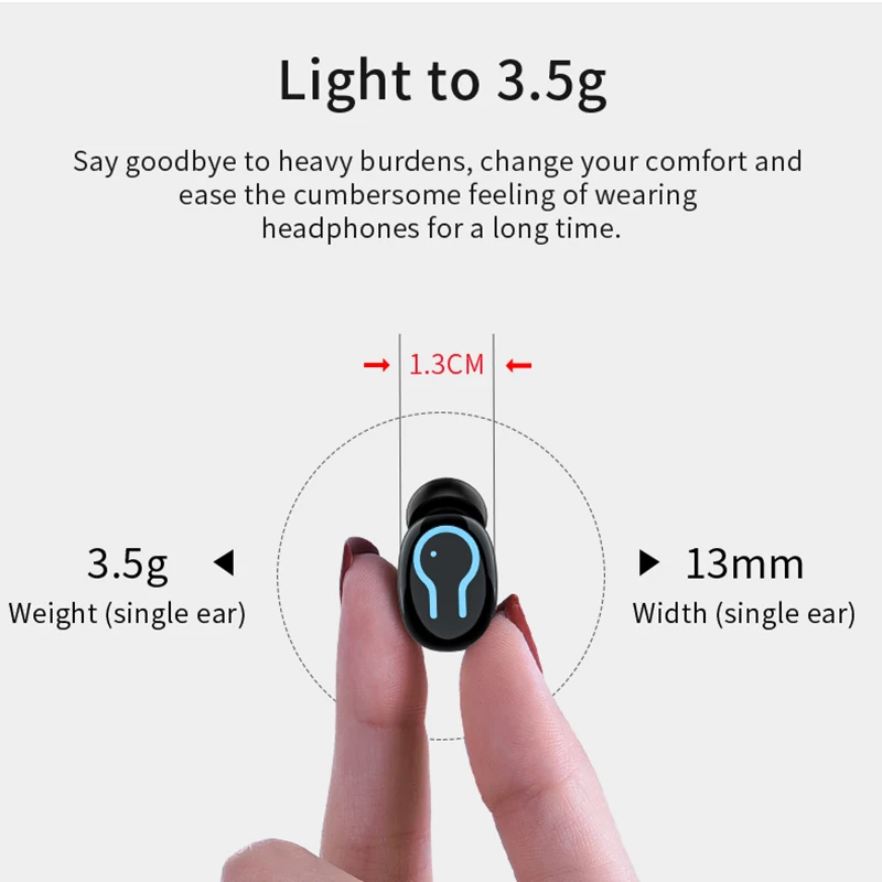 HBQ Bluetooth 5 0 наушники портативные TWS беспроводные вкладыши с power Bank чехол микрофон