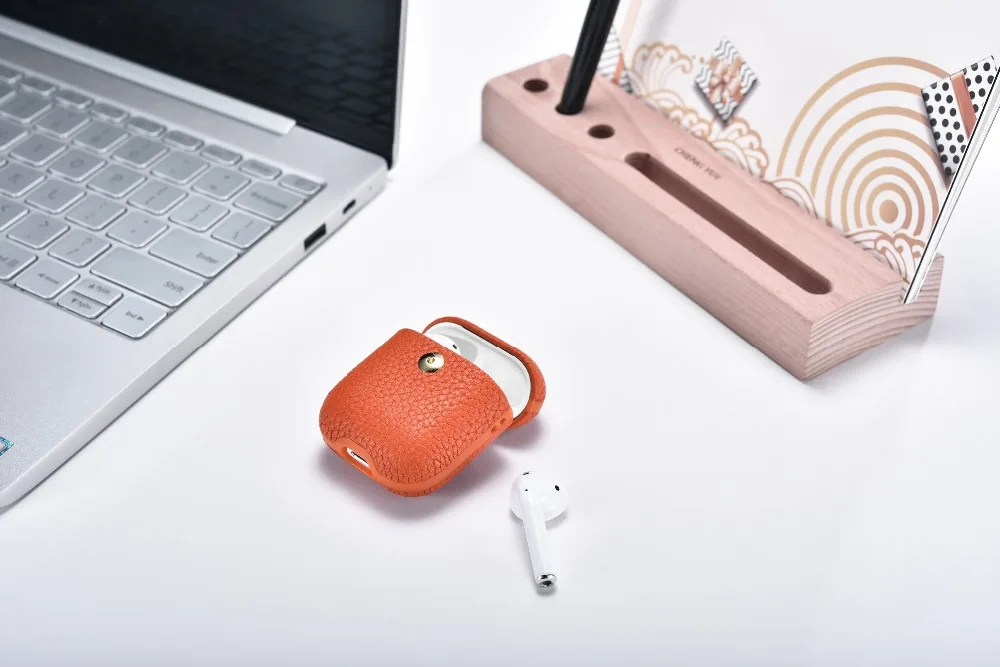 Чехол из натуральной кожи для Apple AirPods, беспроводные наушники, чехол для Air Pods 1 2, чехол для наушников, зарядная коробка, чехол