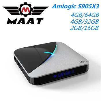 

5PCS/Lot A95X F3 Air Amlogic S905X3 RGB Light 4GB Ram 64GB Smart Android 9.0 TV Box 8K Dual Wifi Youtube Media Player