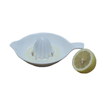 

Porcelain Manual Juicer for Citrus Lemon Squeezer Press Bowl White,Free shipping