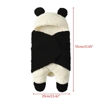 

Infant Autumn and Winter Plush Swaddle Baby Cartoon Hug Blanket Sleeping Bag U50F