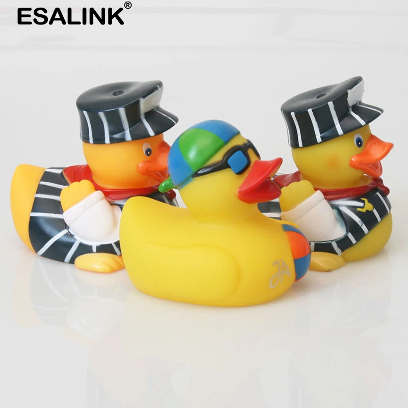 ESALINK 3 шт 9 см мужские в черном прохладном резиновом утке Duckie Baby Shower водные игрушки