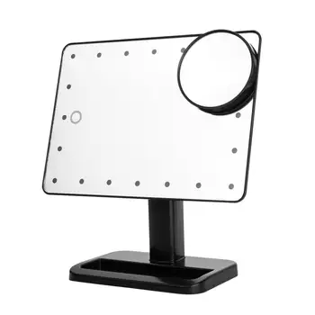 

Portable LED Touch Sensor Mirror With Lamp Desktop Makeup Mirror Multi-Function Beauty Makeup Mirror Rotatable Mirror