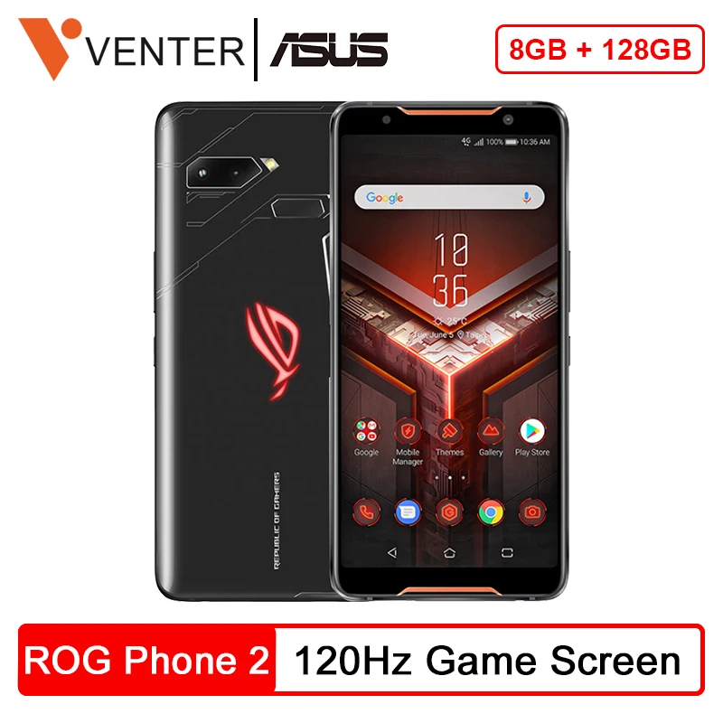 

Global Rom Asus ROG Phone II ZS660KL Mobile Phone 6.59" 128GB / 512GB Snapdragon 855 Plus 6000mAh 48MP Android 9 Google Play NFC