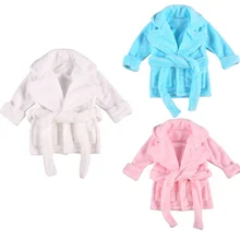 Toddler Baby Girl Boy Bathrobe Autumn Winter Warm Thick Long Sleeve Long Flannel Robe Soft with Belt Pocket Children's Clothing