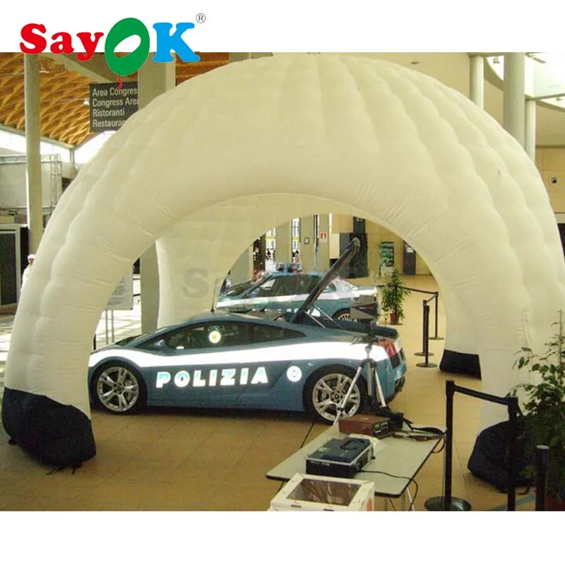 Гигантский 6 м белый Igloo надувной светодиодный шар надувная палатка для мероприятия шоу