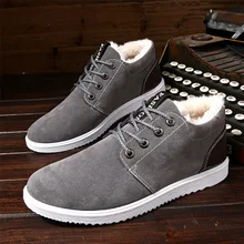 

New Men Winter Cotton Shoes Color Snow Boots Inside Antiskid Bottom Keep Warm Waterproof Winter Hiking Boots