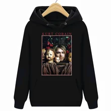 Kurt Cobain Nirvana Doll Heads Black Hoodies Sweatshirts New Official Adult