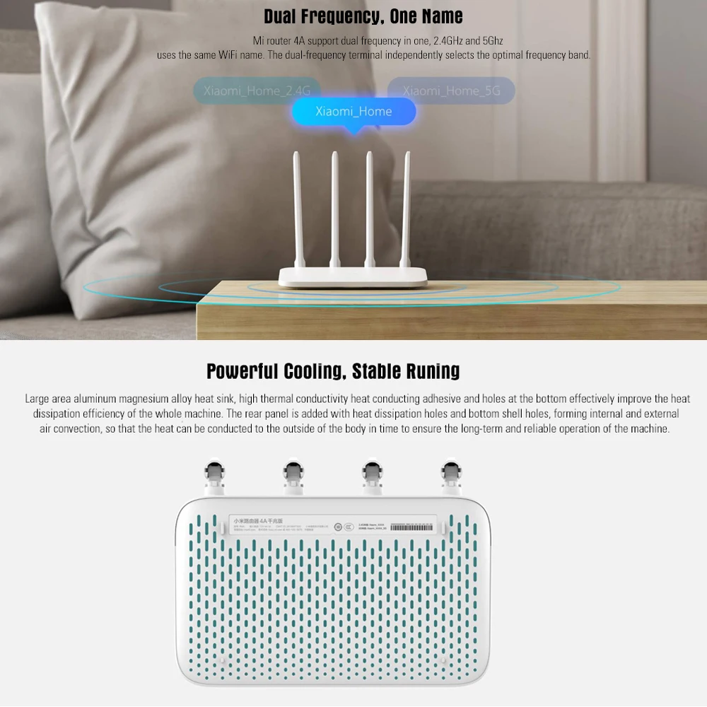 Xiaomi Mi 4A WIFI Router 2 4GHz 5GHz Dual Band 4 Antenna with 1000M Wan Lan 5