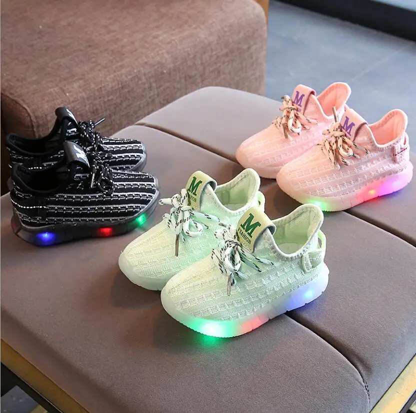 

LED Children Shoes Boys Girls Sport Shoes Breathable Toddler Shoes Sneakers Soft Bottom Non-slip Casual Kids Shoes