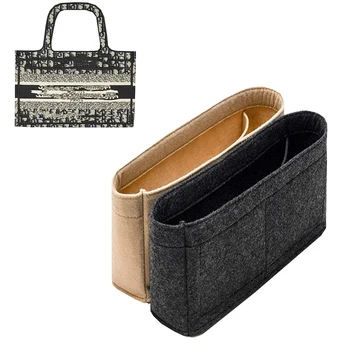 

For DI ormini tote 3MM For Felt Cloth Insert Bag Organizer Makeup Handbag Organizer Travel Inner Purse Baby Cosmetic Mommy Bag