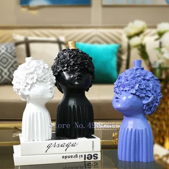 

Nordic Creative Resin boy girl abstract character sculpture Crafts ornaments Modern home decoration Children's room figurines