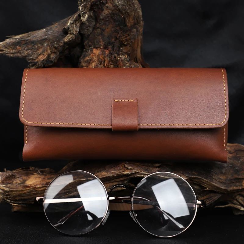 Handmade Genuine Leather Sunglasses Holder Case Eyeglasses Display