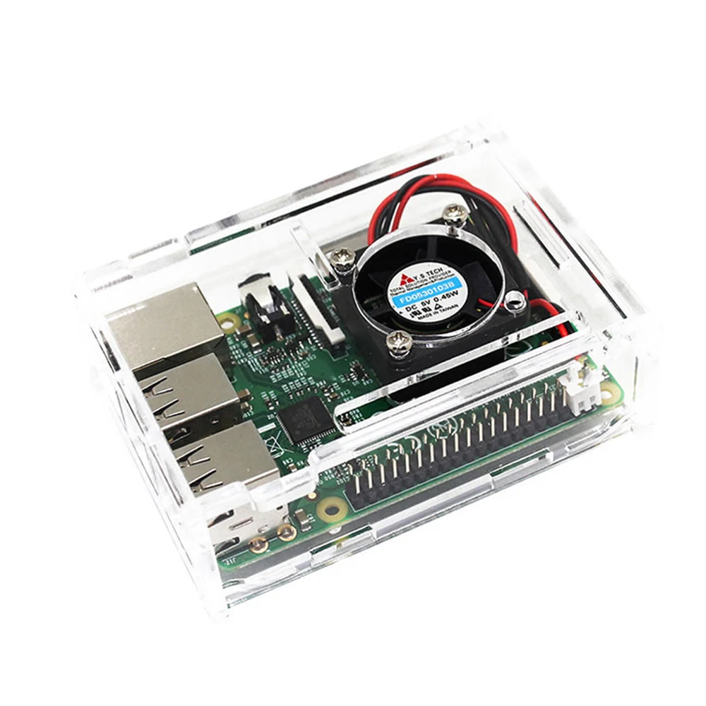Четыре набора для основы Raspberry Pi3 + акриловый чехол/чехол из АБС пластика блок