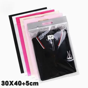 

30x40cm Non Woven Slider Ziplock Storage Bags Sealable Clothing Packaging Bags for Travel Gift Handbag