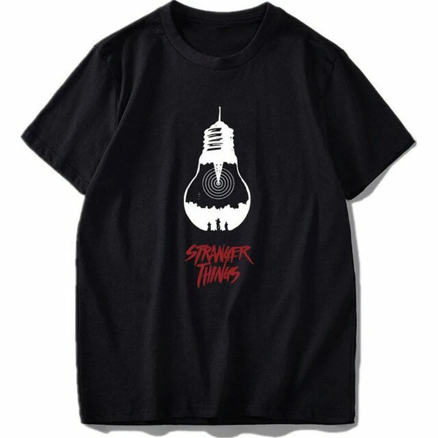 stranger things Netflix Eleven Demogorgon Upside Down Vintage Retro T-Shirt Tee Summer O Neck Tops Shirt | Мужская одежда