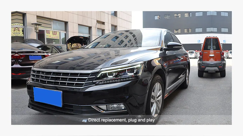 Автомобильная Монтажная головная лампа для новых фар PASSAT B6 B7 2011- светодиодный фонарь DRL Объектив Двойной Луч Биксенон HID Q5 весь комплект