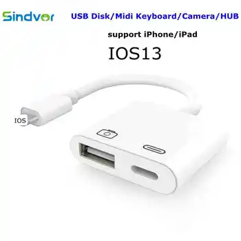 

Sindvor OTG Adapter for Apple to USB Camera Reader Adapter for Lightning iOS 13 Connector Kit Data Sync Cable For IPhone 6 7 8 X