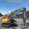 Simulation 3-in-1Multi-functional RC Construction Excavator 660 Degree Rotation Alloy Bucket Gripper Bit Imitate Sound RC Truck 2