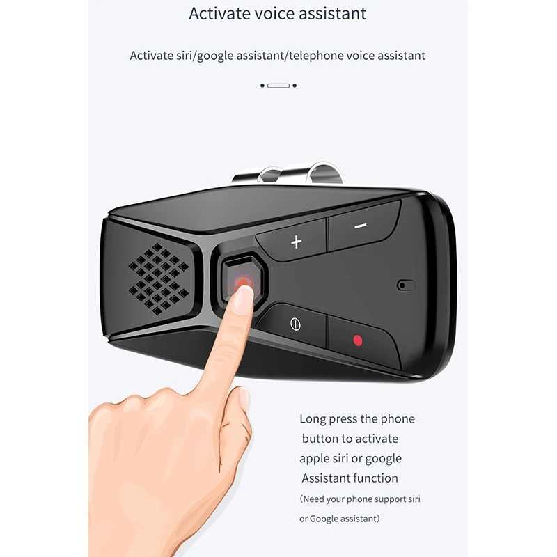 Bluetooth 5,0 Hands Free Автомобильный громкоговоритель Комплект для телефона FM беспроводной Bluetooth динамик телефон MP3 музыкальный плеер клип динамик телефон Поддержка Sir
