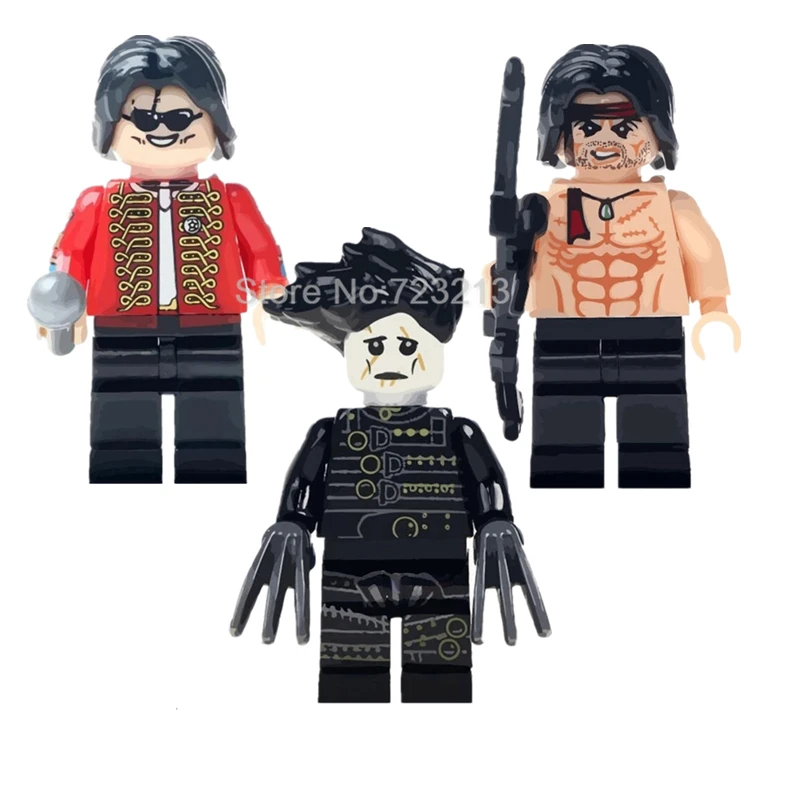 

Single Sale Jackson Figure Movie Stallone Edward Scissorhands Building Blocks Set Model Kits Bricks Toy Legoing
