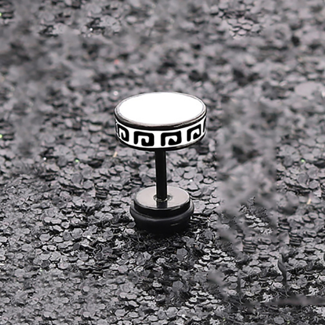 Piecs High Grade Round Shape Vintage Stud Earrings for Men Women Unisex Trendy Titanium steel Party  Ear Jewelry Gift