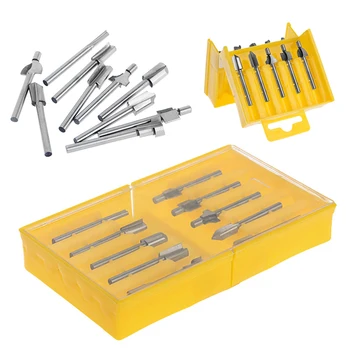 

10Pcs 1/8" 3mm HSS Router Bits Wood Cutter Milling Fits Rotary Tool Set N1HF