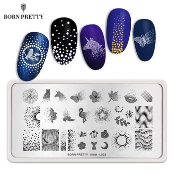 

BORN PRETTY Nail Stamping Plates Rectangle Beauty Multi-styles Nail Art Stamp Image Template Stencils for Nails Printing