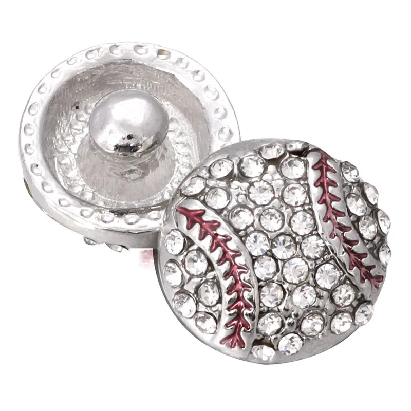 10pcs/lot New Arrival 12mm snap jewelry Crystal Football Mini Buttons Charms For Snap Earring DIY Accessories ZL072 | Украшения и