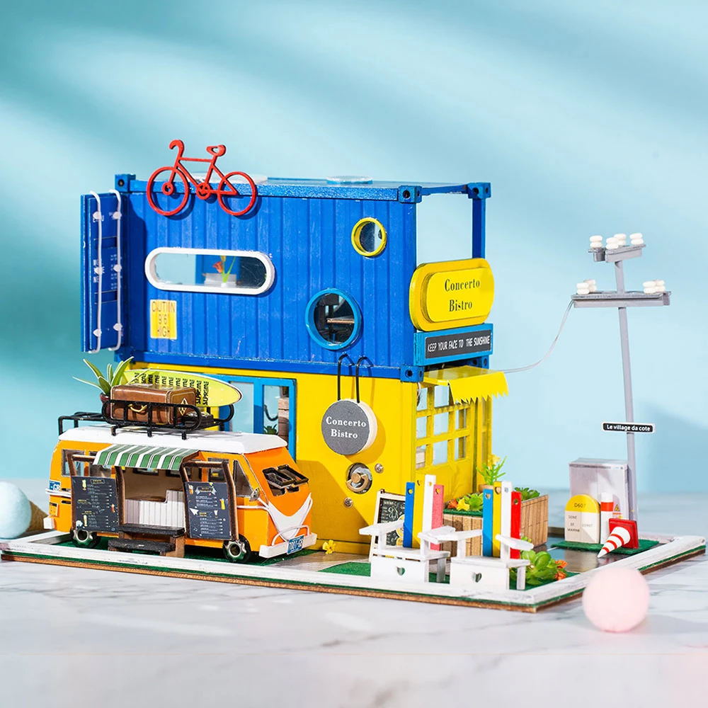 Кукольный домик Миниатюрный 3D DIY деревянный дом ручной работы набор для