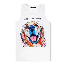 3D Щенок Милый пляжный фитнес Быстросохнущий жилет мужчины и женщины пары Приморский праздничный жилет без рукавов Спортивные Большие размеры