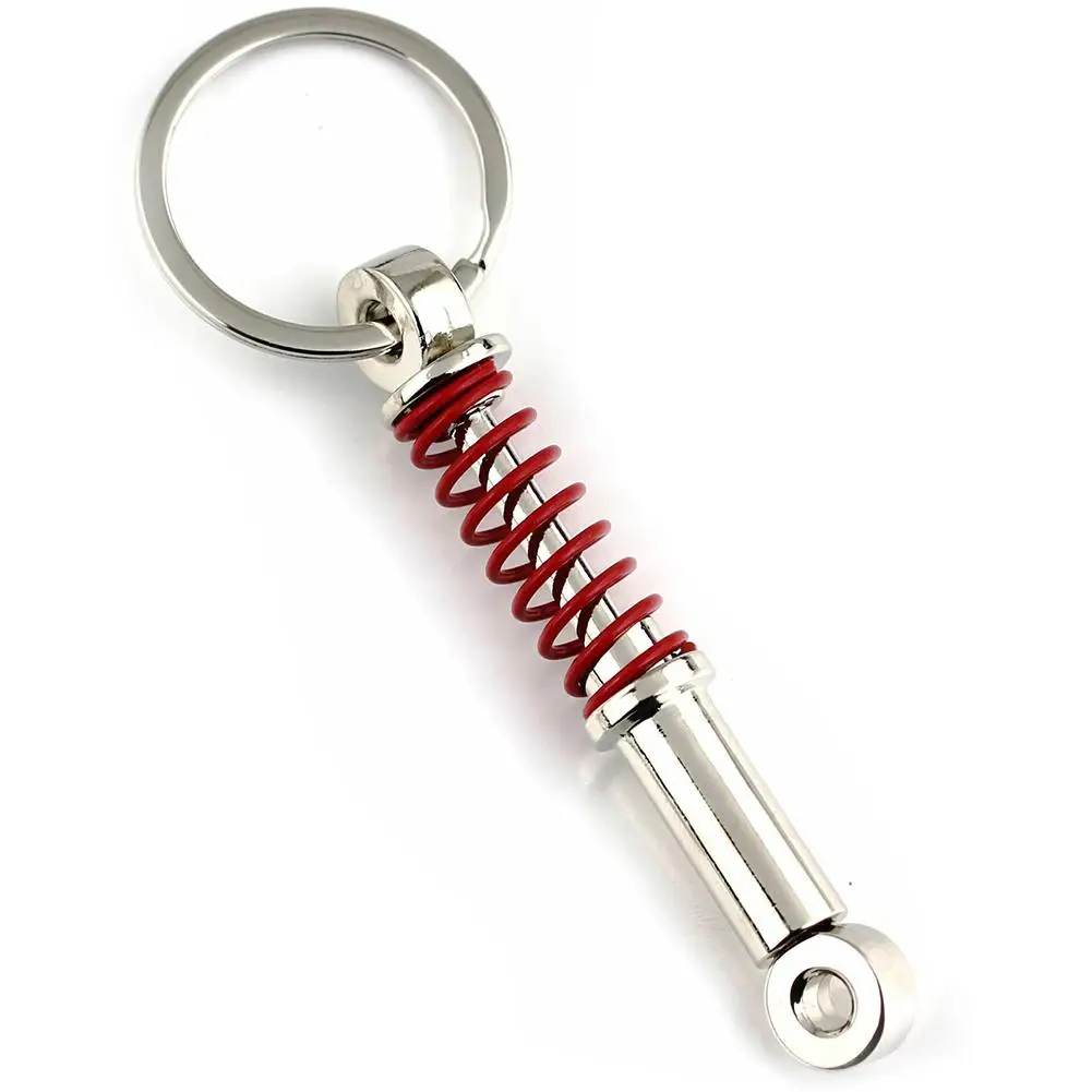 

2019 fashion Adjustable Alloy Car Interior Suspension Keychain Metal Portable Auto Parts Shock Absorber Keychain Keyring Decor
