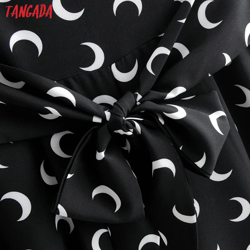 Tangada Women summer moon print black jumpsuit sleeveless zipper female casual slash Jumpsuit 1F158 Tangada Women summer moon print black jumpsuit sleeveless zipper female casual slash Jumpsuit 1F158