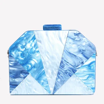 

Acetate Clutches Mini Corduroy Bag Pearl Marble Shopping Handbag Ladies evening shoulder party wedding purse wallet box clutches