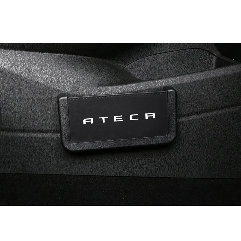 Коробка-органайзер в автомобиль для сиденья Ateca карты для мобильного телефона Коллекционная клейкая коробка из искусственной кожи автомобильный ящик для хранения самоклеющийся автомобиль-Стайлинг