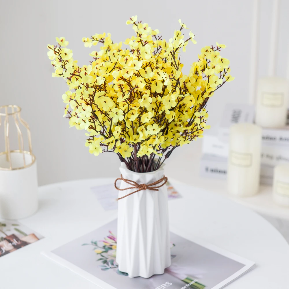 Artificial Flowers High Quality Silk Gypsophila Babies Breath Fake Flants  Bride Bouquet Christmas Home Wedding Decoration Autumn