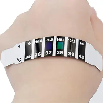 

20Pcs/Set Baby LCD Reusable Adhesive Forehead Instant Read Thermometer Strips Safe Digital Cartoon Thermometer