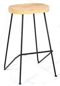 

Nordic Iron Bar Chair Creative Bar Chair Solid Wood High Stool Simple High Stool Bar Stool