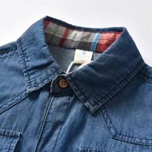 Новая стильная детская рубашка в европейском и американском стиле кардиган в ковбойском стиле, Весенняя рубашка в красную клетку с длинными рукавами Детская рубашка для мальчиков