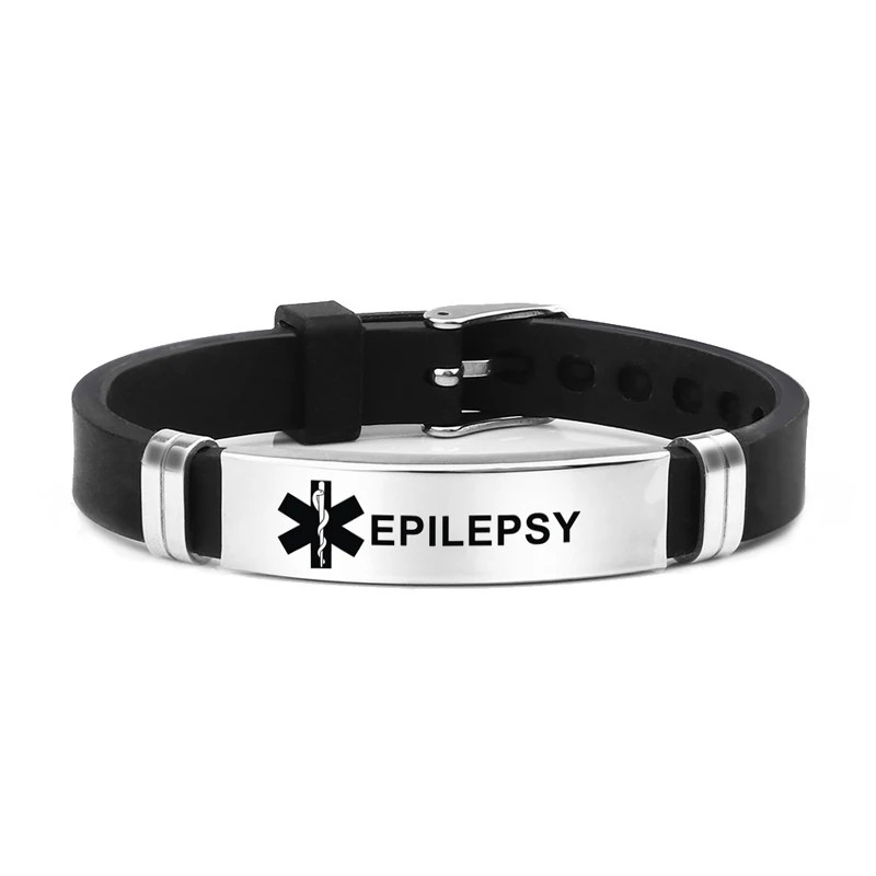 Laser Engraved Diabetes Medical Alert ID Bracelet - Adjustable Emergency Wristband