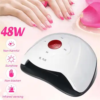 

48W UV 45LED Nail Dryer Motion Touch Sensor Mode Time Settiing Intelligent Nail Lamp EU/US Plug