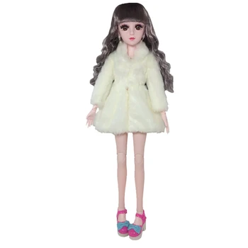 

1/3 Fur Coat Accessories for 60cm Doll Toy Clothes for 1/3 bjd Dolls Dress Fur For Girls Gift No Dolls