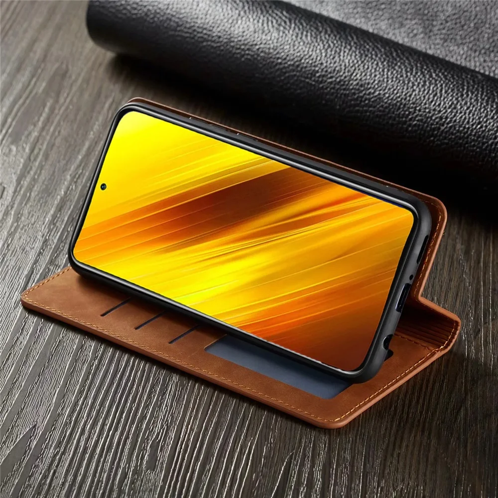 עור מקרה עבור Xiaomi Poco X4 X3 NFC M4 M3 F3 10T פרו ארנק Flip כיסוי Redmi הערה 11 11S 10S 10 9 9s 9A 9C 8 7 GT 11T דק