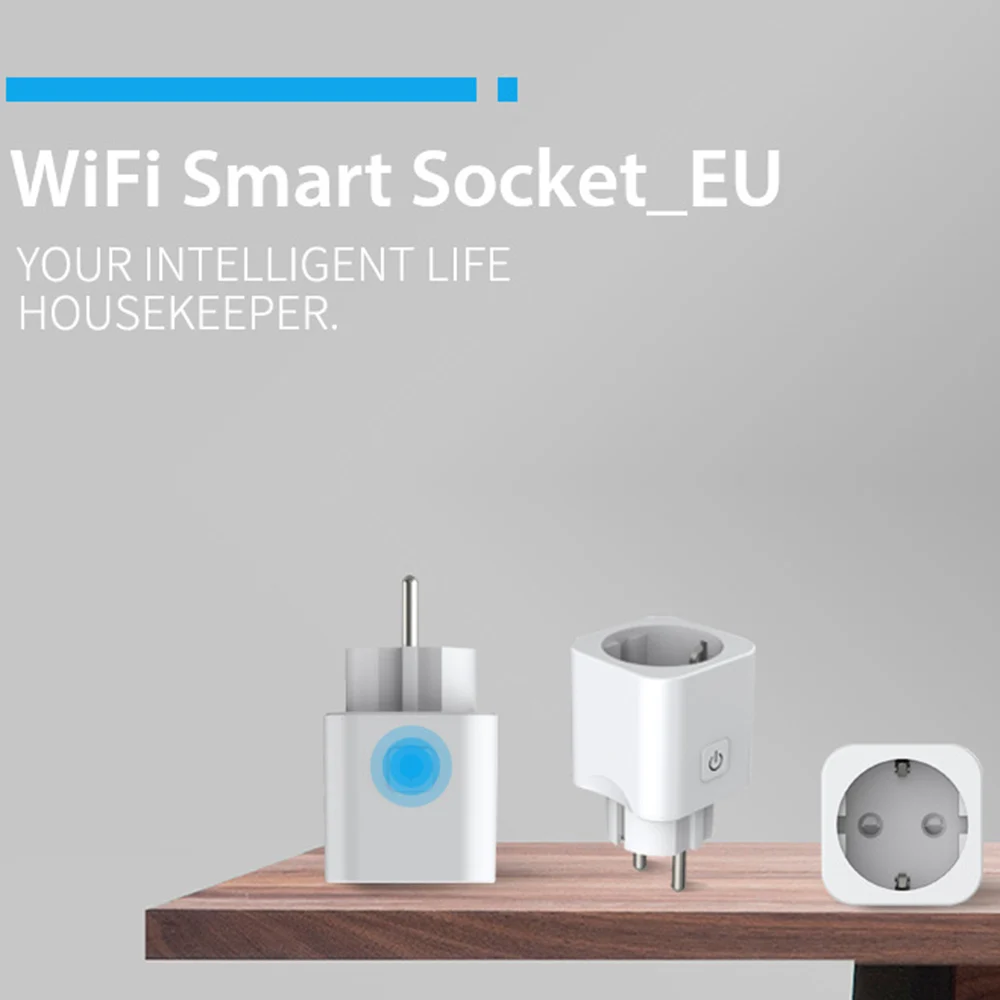 Wifi интеллектуальная розетка для Alexa Google Assistant APP control Monitor энергопотребление умный дом ЕС розетка