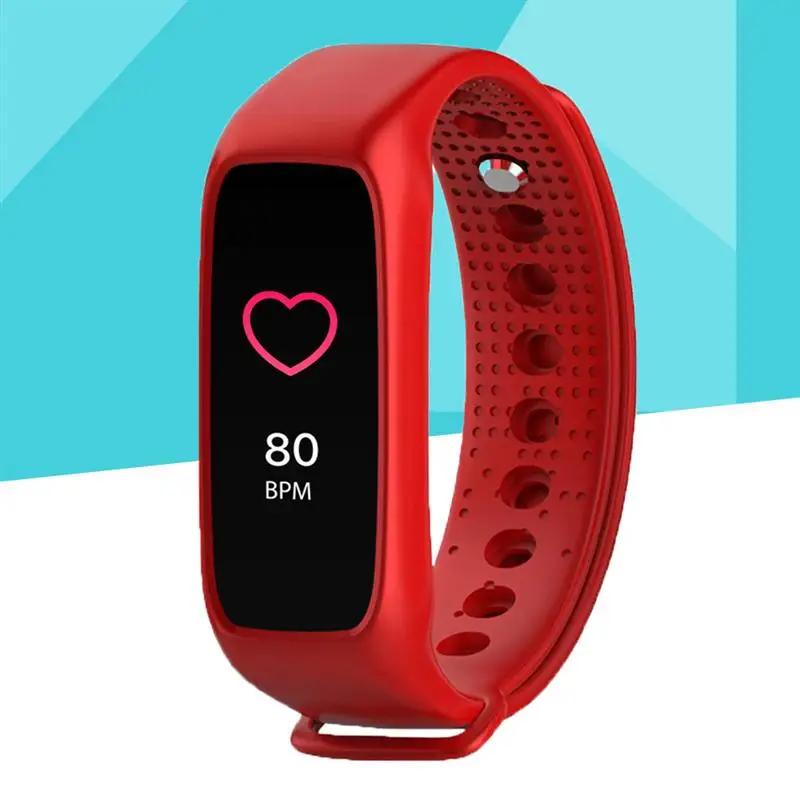 L30T Fashion Monitor Fitness Bracelet Tracker Anti-lost Waterproof Bluetooth Smart Sports Watch (Red)