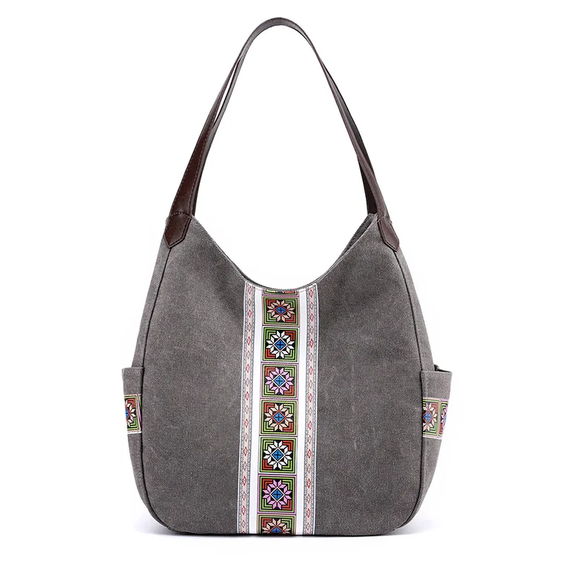

National Wind WOMEN'S Bag Canvas Bag Shoulder Bag MORI Series 2020 New Style Simple Large-Volume Literature And Art Vintage Bag