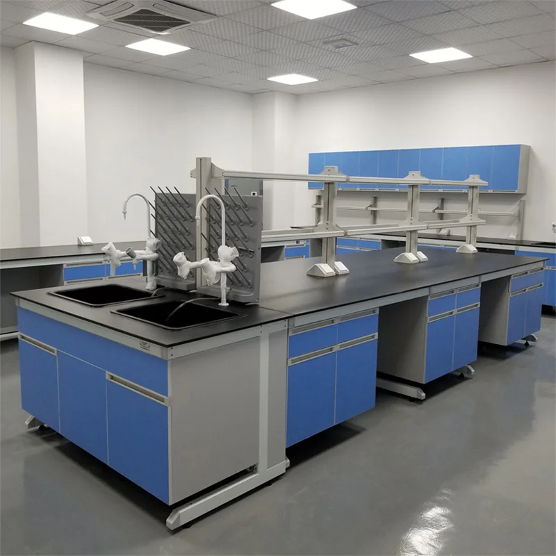 Laboratory furniture Laboratory table Laboratory bench Steel and wood Laboratory table Laboratory island bench Wall bench